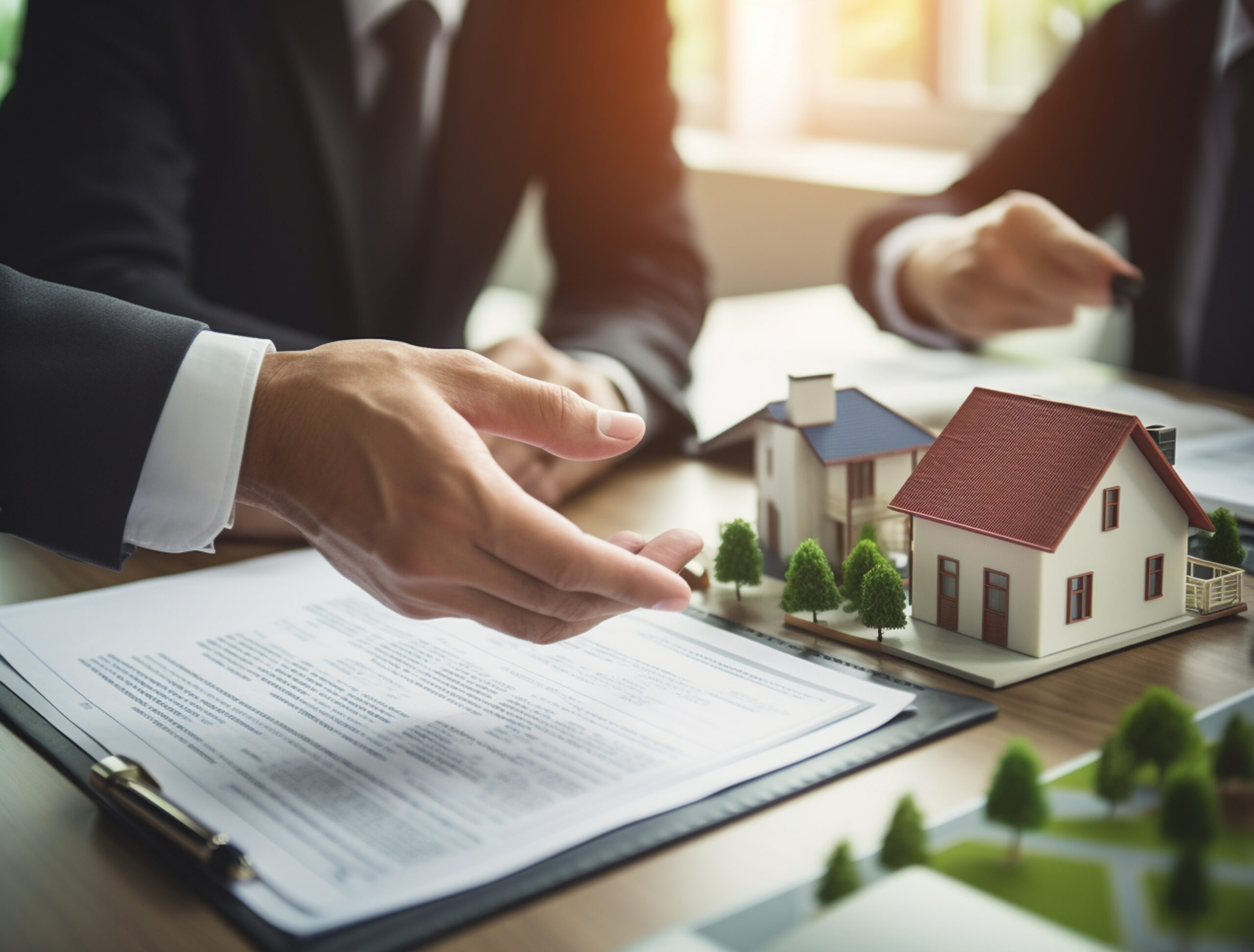 high angle man working as real estate agent